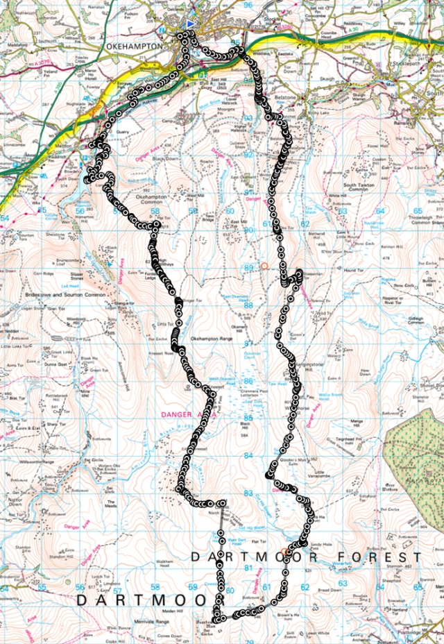 The North Moors 46.6 km walk with 1454 mtrs ascent and 1410 mtrs descent.