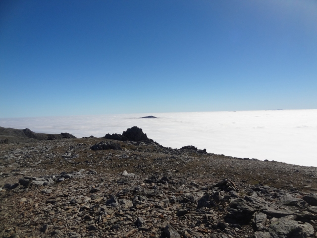A cloud inversion whilst on the Glyder Fawr.